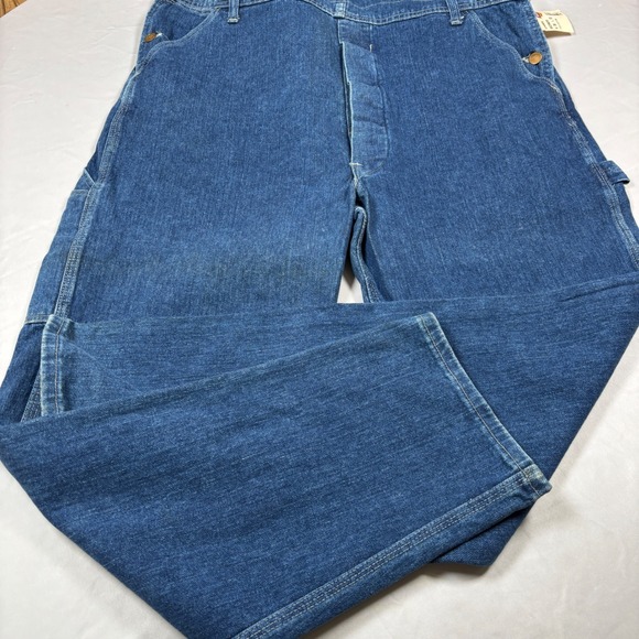 Dickies Overalls Men 38x32 Blue Denim Bib R8396PS Prewashed Workwear Vintage - Picture 8 of 15